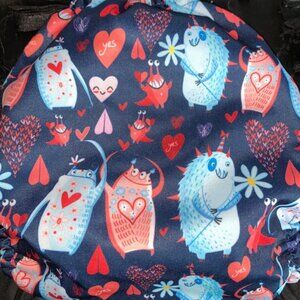 Blue & Red Monsters in Love OS Pocket Cloth Diaper by Mama Koala Cloth Diapers